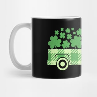 St Patrick's Day Shamrock Clover Truck Mug